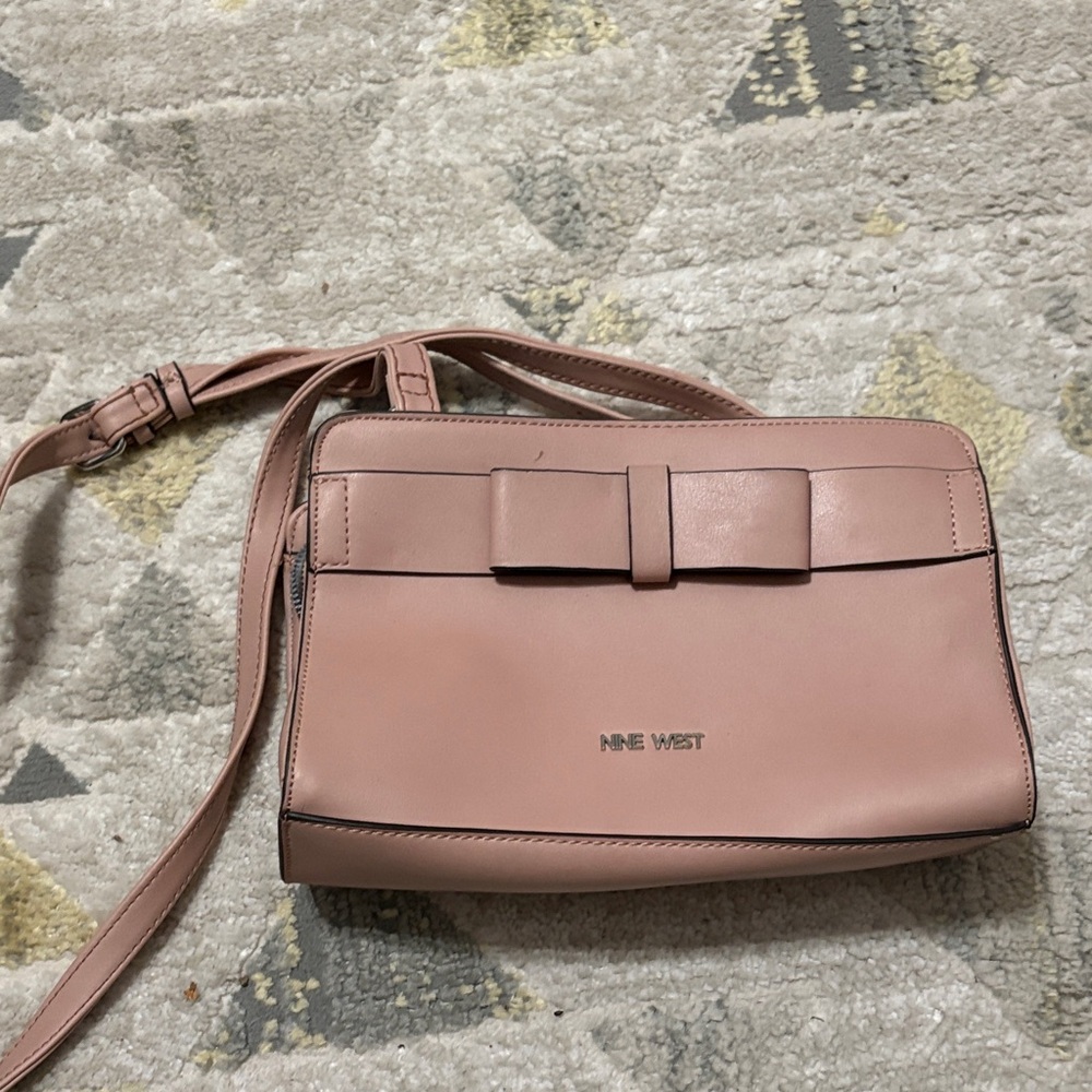 Nine West Blush Crossbody Bag with Bow Accent